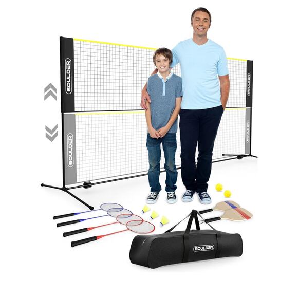 BOULDER Sports Pickleball Paddles & Badminton Set All-in-one - Picture 1 of 6